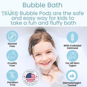 TruKid Bubble Podz Bubble Bath for Baby & Kids, NEA-Accepted for Eczema, Gentle Refreshing Colloidal Oatmeal Bath Bomb for Sensitive Skin, pH Balance 7 for Eye Sensitivity, Unscented (24 Podz) - Image 4