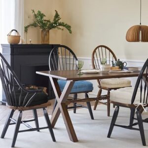 baibu Dining Chair Cushions Set of 4, Dual-Layer Patented Design Memory Foam Windsor Seat Pads, Kitchen Chair Cushions with Ties & Textured Cover, 17x 15.5 x 3.5in, 4 Pack, Off-White - Image 7