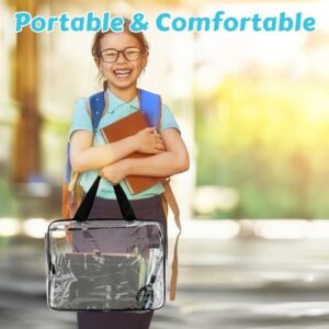 4 Pack Toy Storage Bags, Clear PVC Toy Organizer Bags with Zipper, Large Black Waterproof Reusable Toy Bags with Labels for Puzzles, Building Blocks, Board Game, Stationery, Kids Books - Image 4