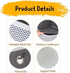 Ofiray-home Soft Corner Shelf | Safe Hanging Organizer | Child-Friendly Wall Mount Storage | for Sundries, Toys, Stuffed Animals, Diapers | for Pantry Closet Bedroom Nursery Organization 1-Pack - Image 4