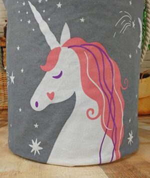 Kids Laundry Basket Girls Unicorn Room Decor,Large Storage Box Canvas Baby Hamper Nursery Bins,Boys and Girls Toy Box,Gift Baskets for Home - Image 7