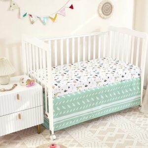 3-Piece Crib Sets for Boys - Ultra Soft Baby Boy Crib Bedding Set Includes Crib Comforter, Sheet & Skirt (Dinosaur) - Image 3