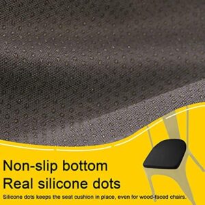 SINOSSO Modern Faux Leather 14" Metal Chair Cushions Set of 4, Leathaire Magnetic Chair Pads for Dining Kitchen Cafe Bistro Stackable Chairs (U-Shape, Black, 4) - Image 6