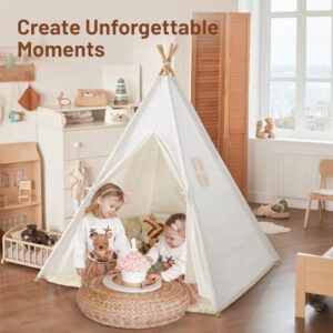 Kids Teepee Tent for Kids,Kids Play Tent for Girls & Boys, Gifts Playhouse for Kids Indoor Outdoor Games, Kids Toys House for Baby (Teepee Tent for Kids) - Image 4