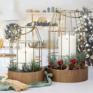 Rustic Farmhouse Lantern Decor - Stylish Decorative Lanterns for Your Living Room, Fireplace Mantle or Kitchen Dining Table - Modern Upscale Beauty for Your Entire Home - Image 8