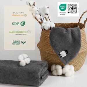 SEMAXE 4-Pack Luxury Bath Towels for Bathroom, 100% Cotton, Soft, Absorbent, and Quick-Drying, 55"x27", Grey, Perfect for Hotels, Gyms, and Spas - Image 9