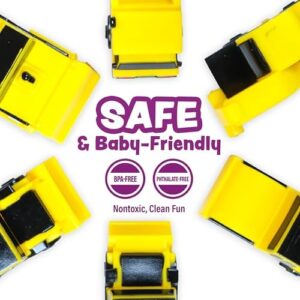 Tub Works® Construction™ Trucks Mold Free Bath Toys, 6 Pack | Sealed, No Hole Bath Toys Design Keeps Moisture Out | Soft, Squeezable & Float on Water | Baby & Toddler Bath Toys | Kids Car Bath Toys - Image 6