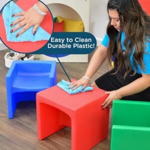 Children's Factory 3-in-1 Cube Chair for Kids, Flexible Seating Classroom Furniture, 1-Pack, Blue - Image 3