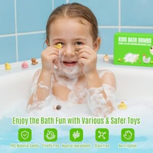 Bath Bombs for Kids with Surprise Toys Inside, 10 Pack Organic Kids Bath Bombs with Animal Toys Inside, Non Toxic Handmade Natural Bubble Bath Fizzies, Birthday Easter Gift for Children Girls Boys - Image 5