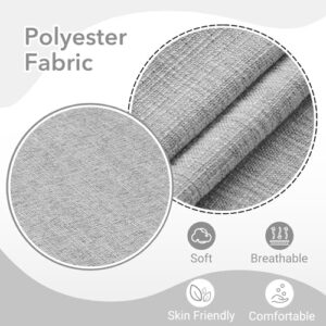 downluxe Indoor Chair Cushions for Dining Chairs, Soft and Comfortable Textured Memory Foam Kitchen Chair Pads with Ties and Non-Slip Backing, 16" x 16" x 2", Light Grey, 6 Pack - Image 3