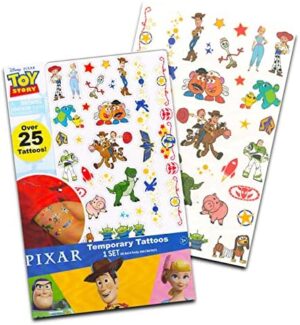 Toy Story Twin Bedding Set - Bundle with Buzz and Woody Bedspread, Flat Sheet, Fitted Sheet, and Pillowcase, Stickers, Tattoos More | Bedroom Decor - Image 8