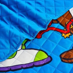 Toy Story Twin Bedding Set - Bundle with Buzz and Woody Bedspread, Flat Sheet, Fitted Sheet, and Pillowcase, Stickers, Tattoos More | Bedroom Decor - Image 4