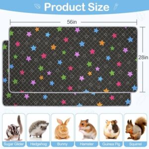 Bienbee Guinea Pig Bedding, 2 Pack 56" x 28" Reusable Guinea Pig Cage Liner Waterproof and Absorbent Small Animal Bedding Washable Guinea Pig Pee Pads for Small Pet Hamster Rabbit Squirrel, Black - Image 5
