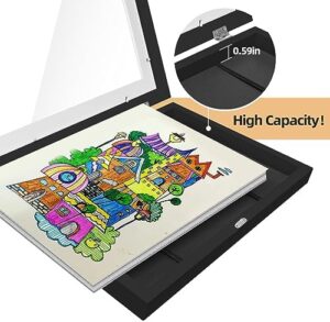 4 Pack Kids Artwork Frames Changeable 8.5 x 11 Inch Children Art Projects Kids Art Frames Front Opening Picture Display Frame, Black - Image 6
