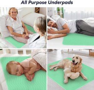 4 Pack 36” x 36” Extra Heavy Absorbency Washable Underpads, Waterproof Quick Drying Nursing Pads Incontinence Bed Pads, Reusable Washable Pee Pads for Dogs, Diaper Changing & Adults - Image 7
