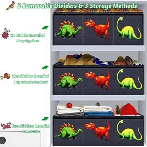 Toy Chest for Boys, Toy Boxes for Kids Extra Large, Toy Box for Boys Girls, Collapsible Sturdy Kids Toy Storage Organizer Boxes Bins Baskets for Nursery, Playroom, Bedroom (Dinosaur Pattern) - Image 4