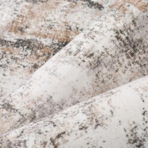 6x9 Washable Area Rug Brown Grey Neutral Abstract Living Room Bedroom Large Throw Rug Non Slip Soft Low Pile Indoor Floor Carpet for Dining Room Kitchen Office Entryway - Image 6