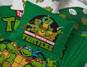 Jay Franco Nickelodeon Teenage Mutant Ninja Turtles Green Bricks 7 Piece Bed Set-Includes Reversible Comforter & Sheet Set Bedding-Super Soft Fade Resistant Microfiber Official Nickelodeon Product - Image 6