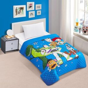 Toy Story Twin Bedding Set - Bundle with Buzz and Woody Bedspread, Flat Sheet, Fitted Sheet, and Pillowcase, Stickers, Tattoos More | Bedroom Decor - Image 5