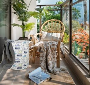 19.7" Round Laundry Basket Laundry Hamper with Handles, Blue, Collapsible, Perfect for Baby Girls Nursery, Home, Office, etc. - Image 5