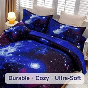 A Nice Night Galaxy 6Pcs Bedding Sets Outer Space Comforter Bed in a Bag 3D Printed Quilt,for Children Boy Girl Teen Kids,Twin 6Pcs - Image 4