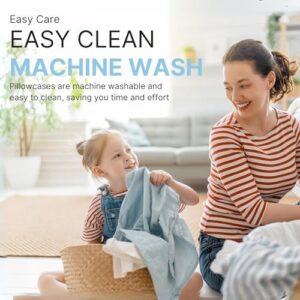 King Pillow Cases Set of 2 - Ultra Soft Hotel Quality Pillowcase Covers - Comfortable Cozy Bedding for Women, Men, Kids & Teens - Machine Washable Pillow Protectors - 2 Pieces Set - King Size White - Image 6