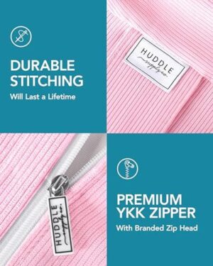 Huddle Original Stuffed Animal Bean Bag Storage Extra Large Designer Beanbag Chairs for Kids Teens & Adults | Instant Clutter Clear for Stylish Moms - Stuffed Animal Storage Bean Bag Pink Corduroy - Image 4