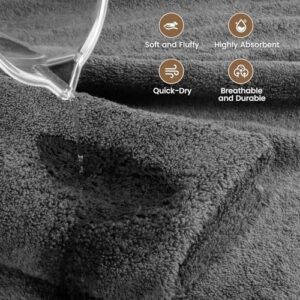 SEMAXE 4-Pack Luxury Bath Towels for Bathroom, 100% Cotton, Soft, Absorbent, and Quick-Drying, 55"x27", Grey, Perfect for Hotels, Gyms, and Spas - Image 3