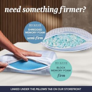 Beckham Hotel Collection Bed Pillows Standard / Queen Size Set of 2 - Down Alternative Bedding Gel Cooling Pillow for Back, Stomach or Side Sleepers - Image 2