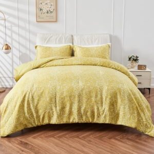 King Size Spring Comforter Set, Soft Comforter for All Season, 3 Pieces Lightweight Bedding Set, 1 Comforter and 2 PillowShams