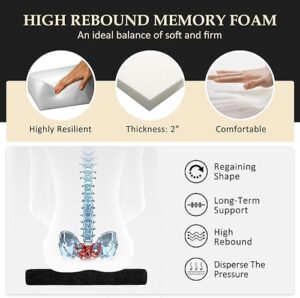 Chair Cushions for Dining Chairs 4 Pack - Kitchen Chair Cushions with Ties and Non-Slip Backing - Dining Chair Pads 16"X16"X2", Black - Image 3