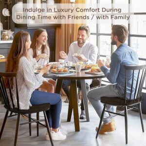 Codi Dining Chair Cushions 4 Pack, Thick Chairs Pads for Indoor Kitchen Room - Washable, Non-Slip Memory Foam Seat Cushion with Ties, 16.5"x16.5"x 3.5", Set of 4, Brown - Image 8