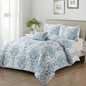 King Size Comforter Set Bed - Style Quarters 3 Pieces King Comforter Set Geometric Boho Comforter Sets King Size Bed Sets Soft Comfort Bedding Sets for All Season 106x90 Antonia - Image 2