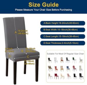 Chair Covers, Dining Room Chair Covers, Stretch Kitchen Chair Covers/Dining Room Chair Covers Set of 6, Removable Washable Dining Chair Slipcovers for Home, Hotel, Banquet - Image 4