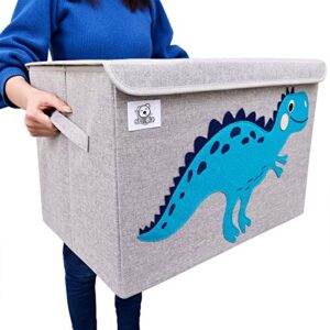 CLCROBD Foldable Large Kids Toy Chest with Flip-Top Lid, Collapsible Fabric Animal Toy Storage Organizer/Bin/Box/Basket/Trunk for Toddler, Children and Baby Nursery (Dinosaur) - Image 8