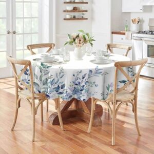 Eikione Kitchen Tablecloth 60 inch Round Boho Tablecloths Polyester Table Cloth for Party Restaurant Banquet Dining Buffet Table Picnic Decorations - Image 2