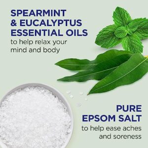 Dr Teal's Epsom Magnesium Salt Soak, Relax & Relief with Eucalyptus & Spearmint Essential Oils, 3 lbs - Image 4