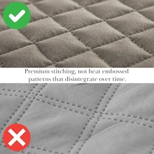 Southshore Fine Living, Inc. Oversized King Quilt Bedding Set, Soft Microfiber, Easy Care Stain and Pet Hair Resistant Bedding, California/King Size Quilt Coverlet Bedspread Set w/2 Shams, Dark Taupe - Image 5