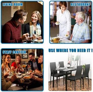 FDW Dining Table Set Glass Dining Room Table Set for Small Spaces Kitchen Table and Chairs for 4 Table with Chairs Home Furniture Rectangular Modern (Black Glass) - Image 6