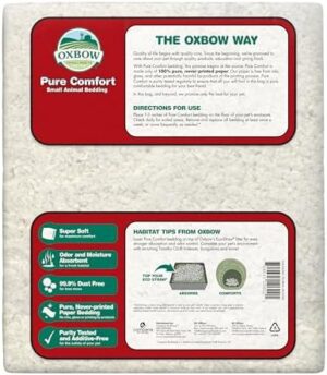Oxbow Pure Comfort Small Animal Bedding, Odor & Moisture Absorbent, Dust-Free Bedding for Small Animals, White, 72 Liter Bag - Image 2