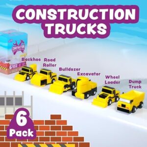 Tub Works® Construction™ Trucks Mold Free Bath Toys, 6 Pack | Sealed, No Hole Bath Toys Design Keeps Moisture Out | Soft, Squeezable & Float on Water | Baby & Toddler Bath Toys | Kids Car Bath Toys - Image 3