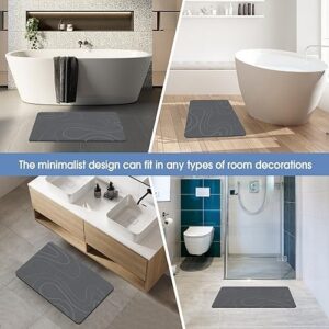 Stone Bath Mat Diatomaceous Earth Shower Mat Non-Slip Super Absorbent Diatomite Stone Bath Mats for Bathroom Floor Quick Drying Natural Easy to Clean(23.6''×15.4" White) - Image 5