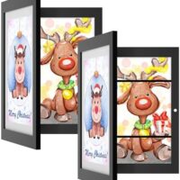 Orionstar Kids Art Frames, Artwork Picture Frames Changeable with Stand, Front Opening Picture Display Frames Holds 100 Paper Pcs, Artwork Display Storage Frames for Children, Desk, Home and Office,