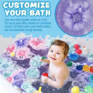 Tub Works® Lil' Bursts™ Mini Bath Bombs for Kids, 90 Count, Cosmic | Nontoxic | Tiny Kids Bath Bombs with A Burst of Color, Foam & Bubbles | Customize Kids Bath with Fun Bath Colors | Create Bath Art - Image 5