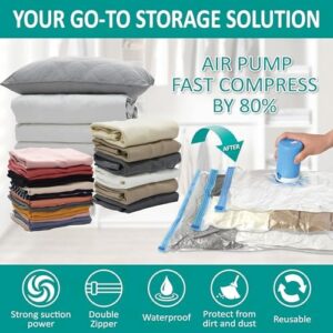 Vacuum Storage Bags with Electric Pump, 30 Pack (3 Jumbo/3 Large/12 Medium/12 Small) Vacuum Seal Space Saver Bags for Clothing, Pillows, Blanket, Bedding, Comforters - Image 2