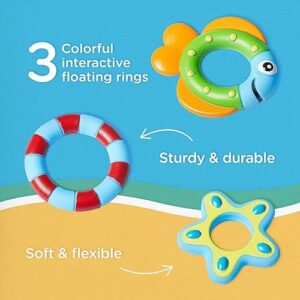 Nuby Floating Octopus Toy with 3 Hoopla Rings - Baby Bath Toy for Boys and Girls - 18+ Months - Purple (Pack of 1) - Image 7