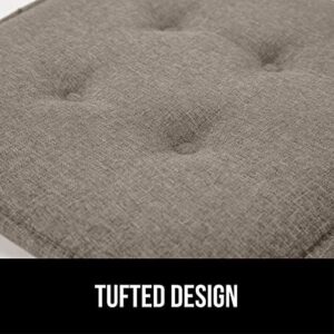 Gorilla Grip Tufted Chair Cushions, Memory Foam Pads for Dining Room, Kitchen Table, Office Desk, Rocking Chairs, Stay in Place Backing, Comfortable Seat Cover Pad Cushion, Set of 4, 16x17, Beige - Image 8