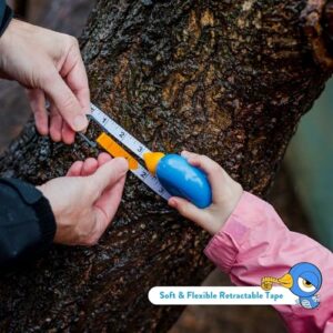 8Ft Animal Shaped Kids Tape Measurer, Fun Level and Protractor Angle Finder, Educational Children's Tools, Small Measuring Tapes for Learning Early Math Skills, Ages 3 and up, Blue Bird - Image 6
