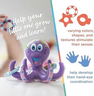 Nuby Floating Octopus Toy with 3 Hoopla Rings - Baby Bath Toy for Boys and Girls - 18+ Months - Purple (Pack of 1) - Image 3