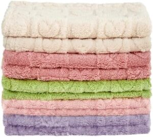 Yurhap Fleece Baby Blanket Heart Checkered Blanket, Ultra Soft Cozy Baby Blankets for Girls Boys, Fluffy Infant Toddler Newborn Receiving Blankets for Crib Stroller 30”×40” (Light Pink) - Image 5